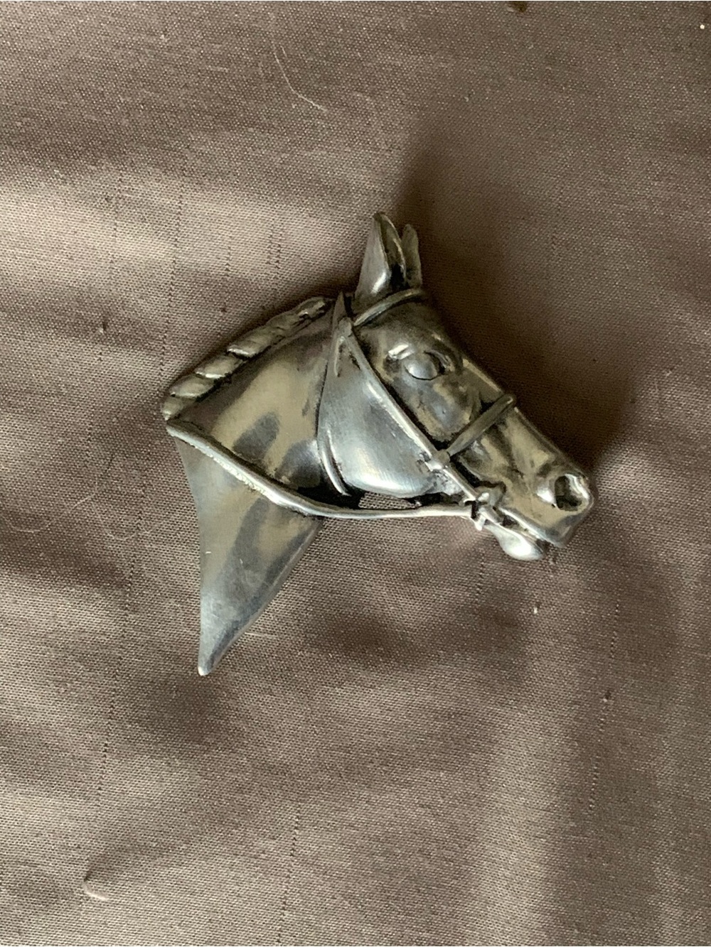 Elias Vintage Silver Horse Head brooch pin